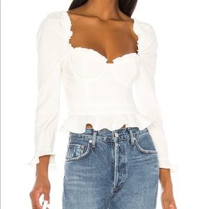 MAJORELLE CORIE TOP in white